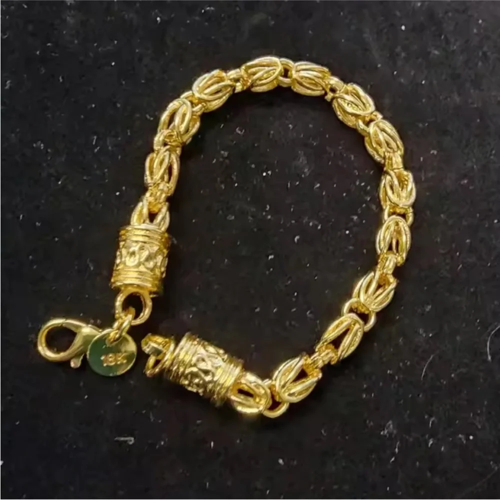New Unique Luxury 18k Gold Plated Gold Bracelet